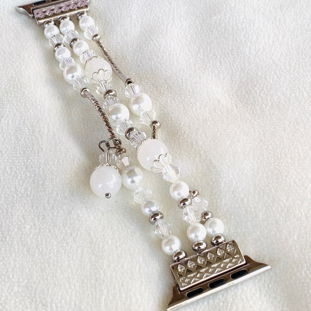 For Apple Watch Jewelry Pearl Band, 42/44mm